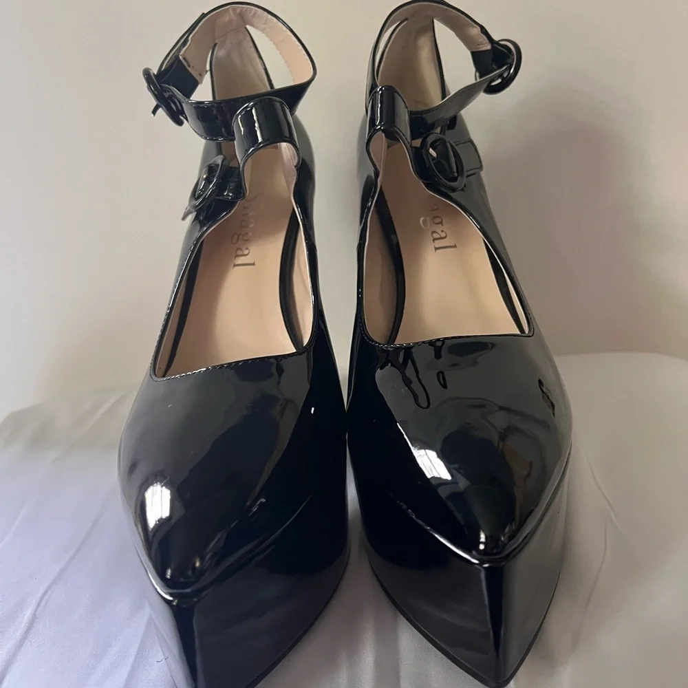 Shagal Dress Platform Heels Chunky Heel Closed Toe Mary Jane Shoes